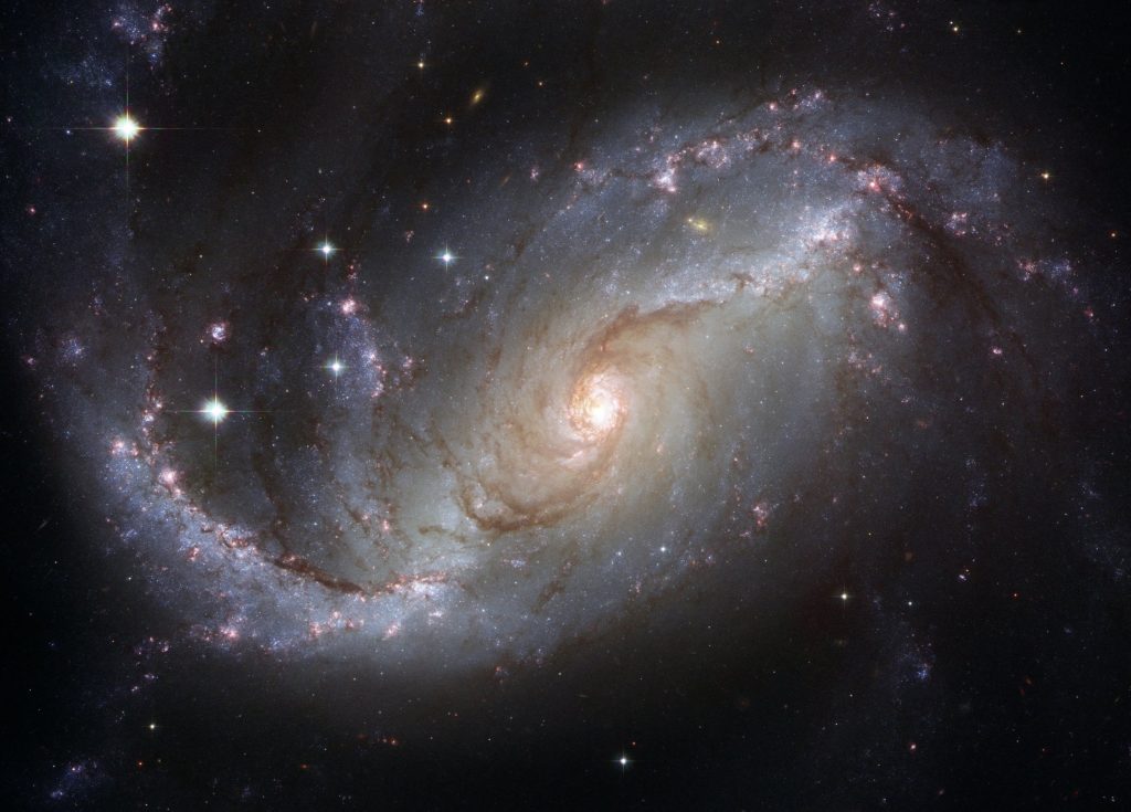 Spiral galaxy in space